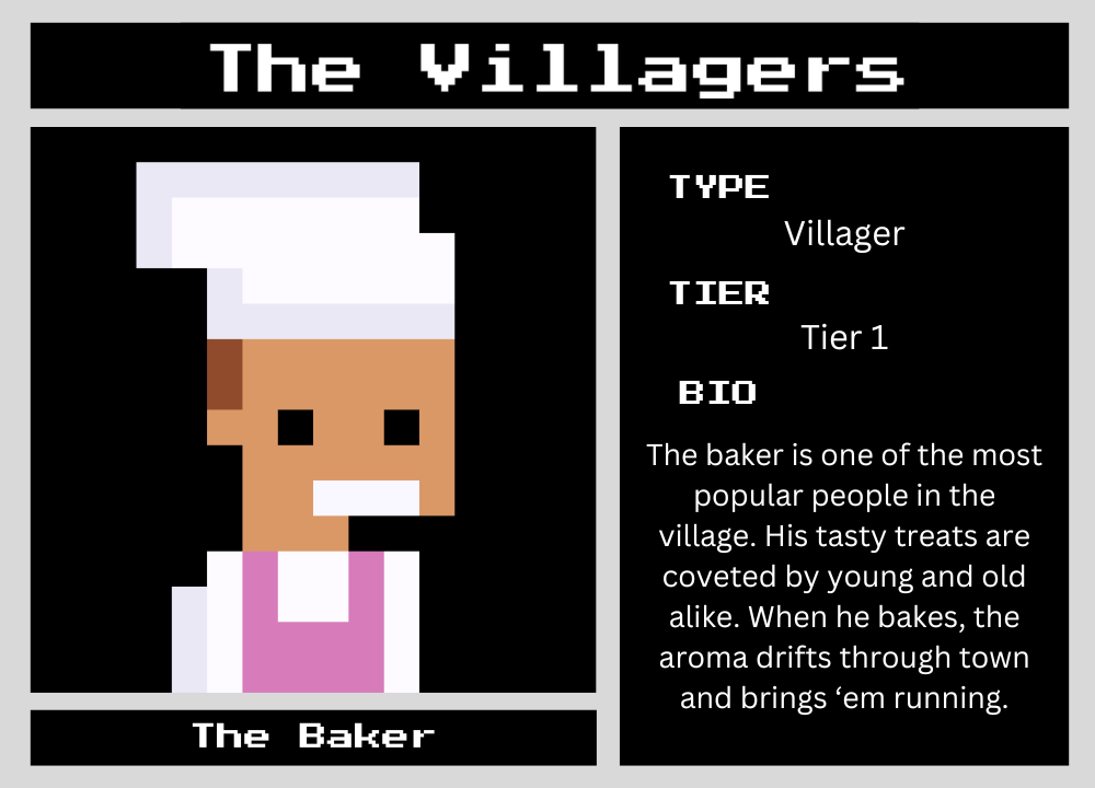 The Baker biography card